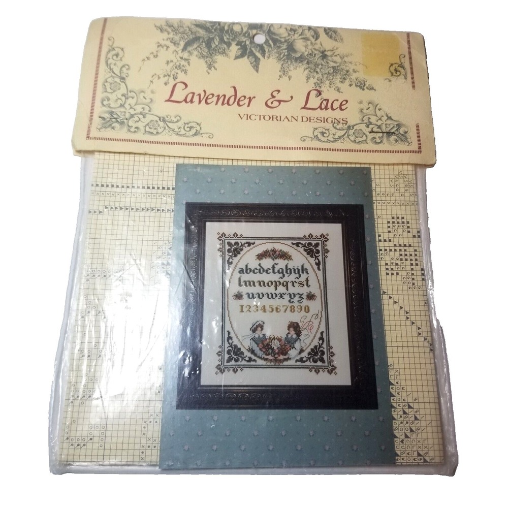 Lavender & Lace "Serendipity" Cross Stitch Pattern/Chart Unopened 1988‎